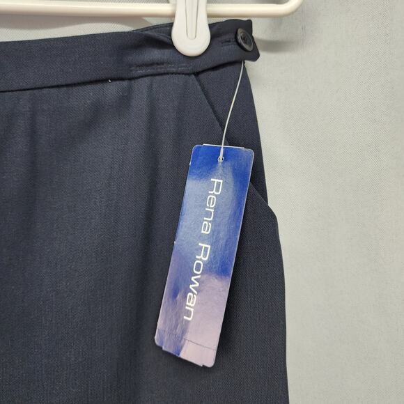 NWT Rena Rowan Women’s SZ 6 Pencil Skirt Dark Blue Wool Blend Straight Career - Picture 7 of 10